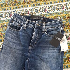 Lauren Ralph Lauren High-Rise Medium Blue Wash Jeans XS